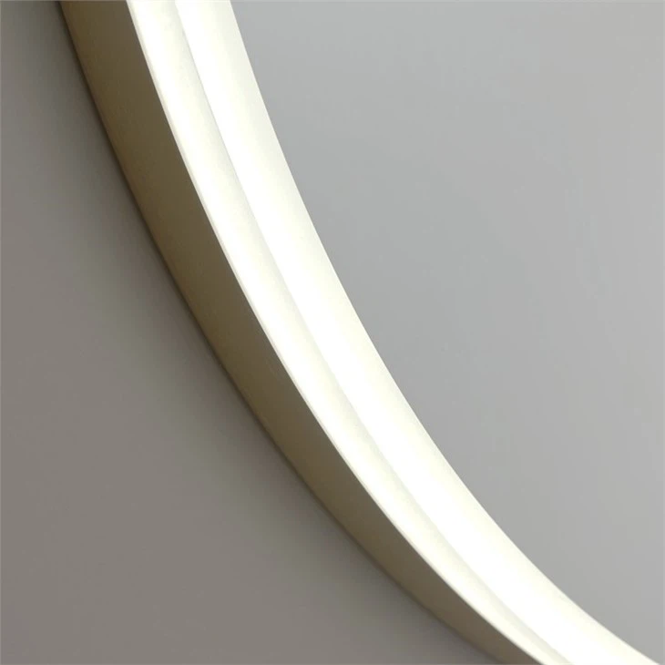 large round led mirror