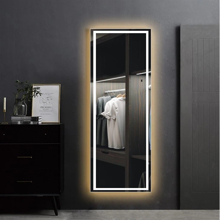 full length standing mirror with led light